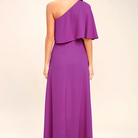 LuLus one shoulder maxi dress - Picture 6 of 6